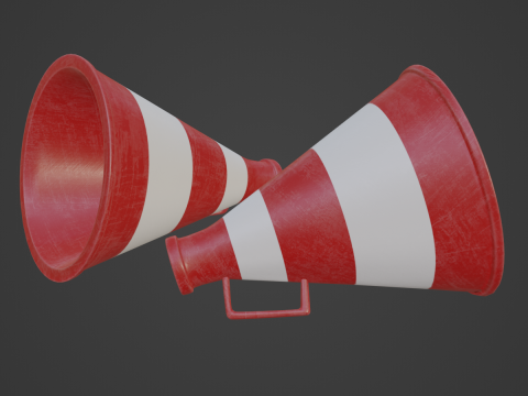 Plastic Megaphone 01 Modelo 3D