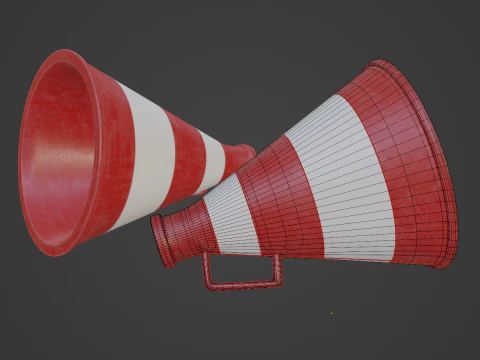 Plastikowy megafon 01 Model 3D