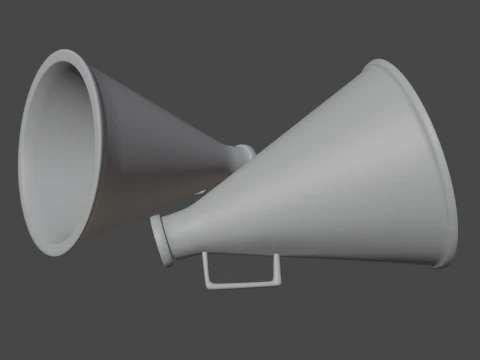 Plastikowy megafon 01 Model 3D