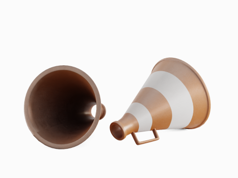Plastic Megaphone 02 Modelo 3D