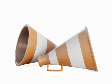 Plastic Megaphone 02 Modelo 3D