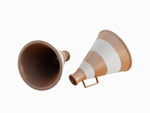 Plastic Megaphone 02 Modelo 3D