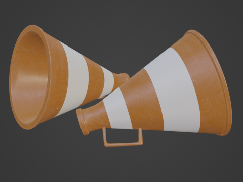 Plastic Megaphone 02 Modelo 3D
