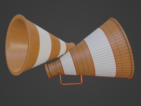 Plastic Megaphone 02 Modelo 3D