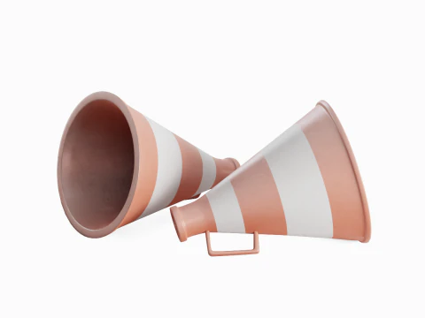 Kunststof megafoon 03 3D Model