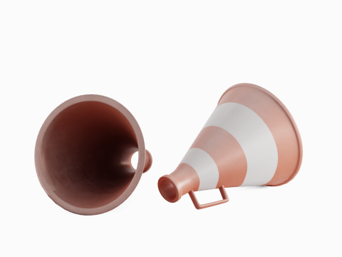 Plastic Megaphone 03 3D Model