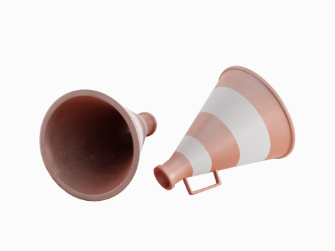 Plastic Megaphone 03 3D Model