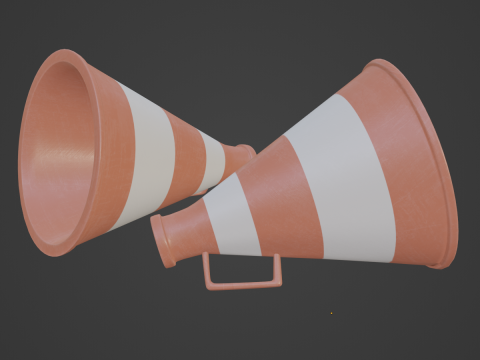 Plastic Megaphone 03 3D Model