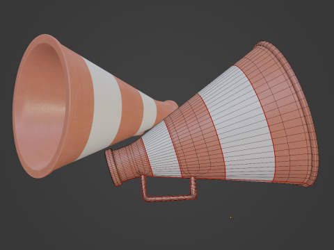 Plastic Megaphone 03 3D Model