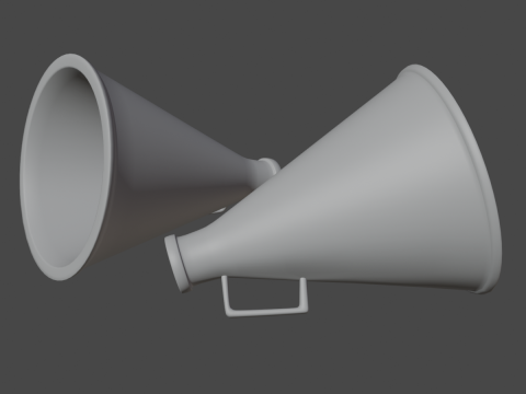 Plastic Megaphone 03 3D Model