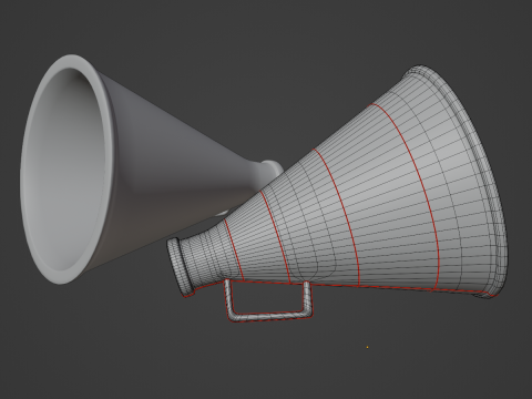 Plastic Megaphone 03 3D Model