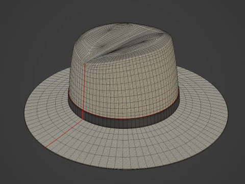 Straw Sun Hat B 01 3D Model