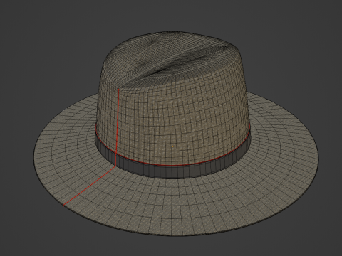 Straw Sun Hat B 02 3D Model