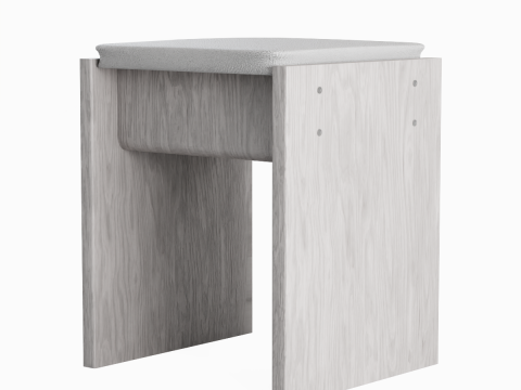 Wooden Stool 01 3D Modell
