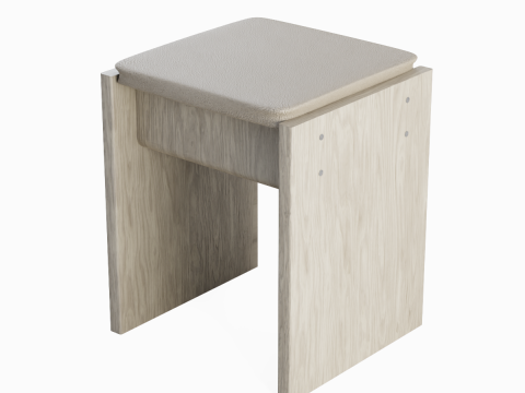 Wooden Stool 02 3Dモデル