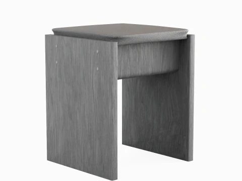 Wooden Stool 03 3D Model