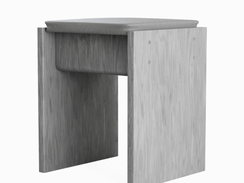 Wooden Stool 03 3D Model