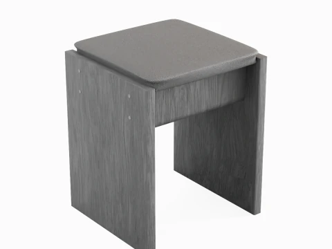 Wooden Stool 03 3D Model