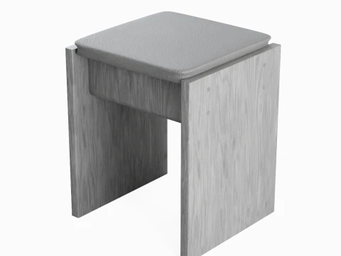 Wooden Stool 03 3D Model