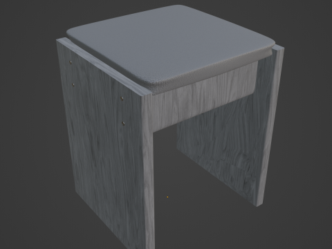 Wooden Stool 03 Modelo 3D