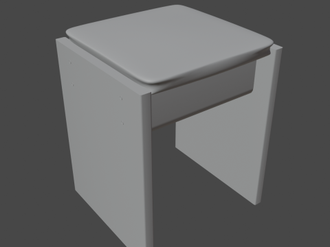 Wooden Stool 03 Modelo 3D