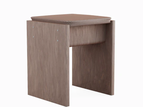 Wooden Stool 04 3D Model