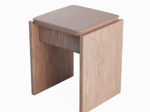 Wooden Stool 04 3D 모델