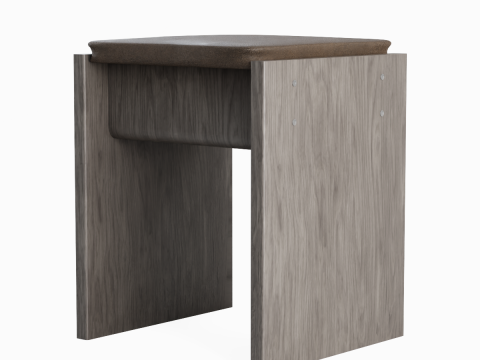Wooden Stool 05 Model 3D
