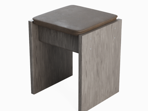 Wooden Stool 05 Model 3D