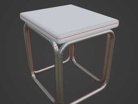 Modern Stool 01 3D Model