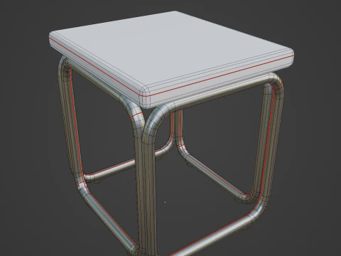 Modern Stool 01 3D Model