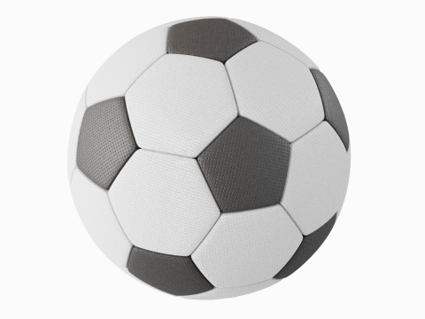 Modern Leather Soccer Ball Model 3D