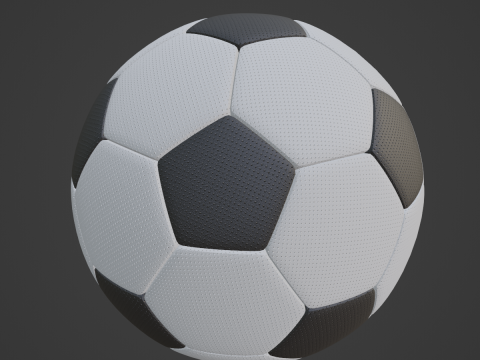 Modern Leather Soccer Ball 3D 模型
