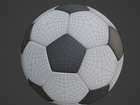 Modern Leather Soccer Ball 3D 模型