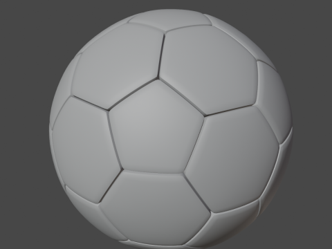 Modern Leather Soccer Ball 3D 模型
