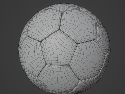 Modern Leather Soccer Ball 3D Model
