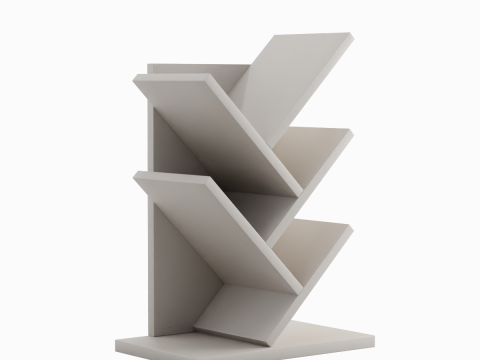 Small Bookshelf 02 3D Model