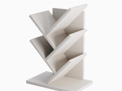 Small Bookshelf 02 3D Model