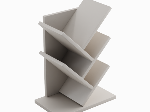 Small Bookshelf 02 3D Model