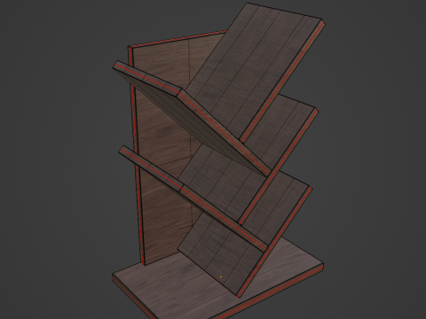 Tier Tree Small Bookshelf 3D 모델
