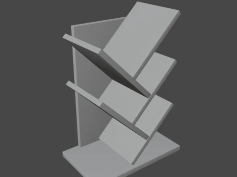 Tier Tree Small Bookshelf 3D Model