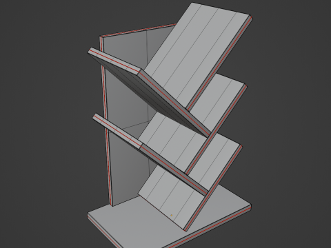 Tier Tree Small Bookshelf 3D 모델