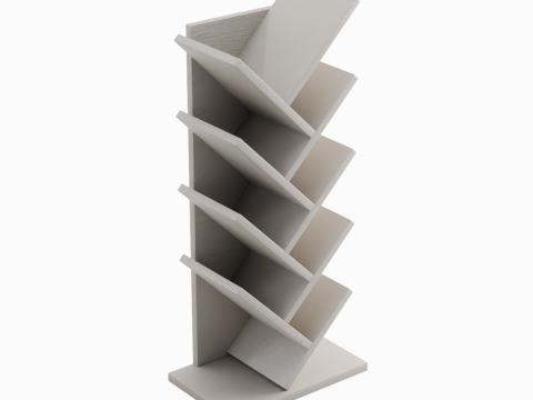 Medium Bookshelf 01 3D Model