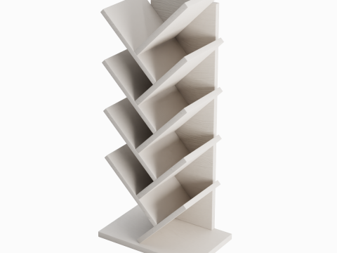 Medium Bookshelf 01 3D Model
