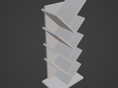 Medium Bookshelf 01 3D Model