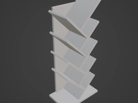 Medium Bookshelf 01 3D Model