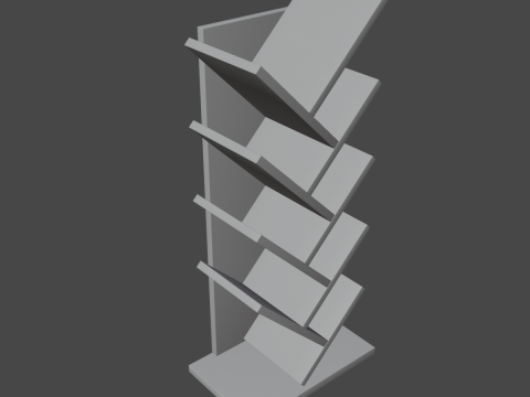 Medium Bookshelf 01 3D Model