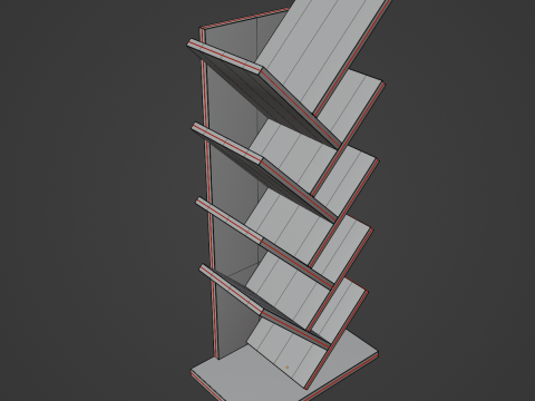 Medium Bookshelf 01 3D Model