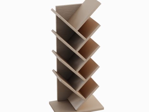 Medium Bookshelf 02 3D Model