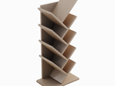 Medium Bookshelf 02 Modelo 3D